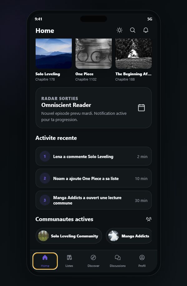 Accueil ReadPlay: radar des sorties et fil d'actualite